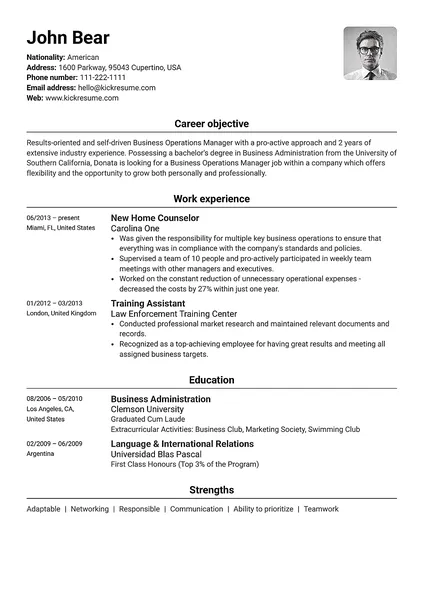 Basic resume template